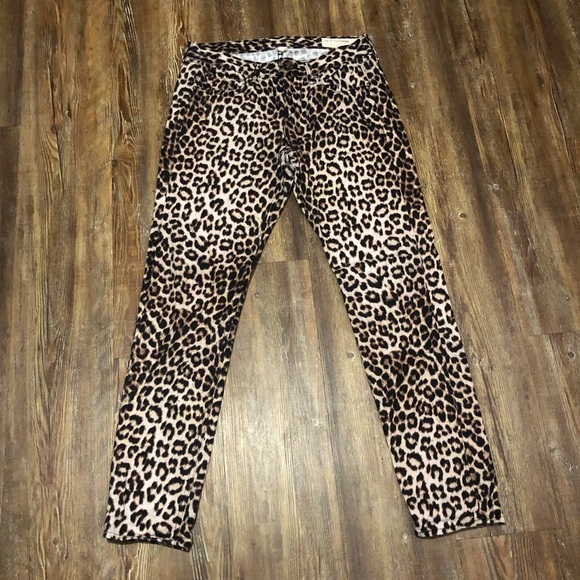 Rag & Bone Jeans Women's 26 Boyfriend Snow Leopard Wash Slim Fit Animal Print - Picture 1 of 6